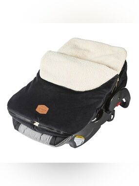 JJ Cole Bundle Me Original Infant Black Winter Car Seat Cover Winter Blanket